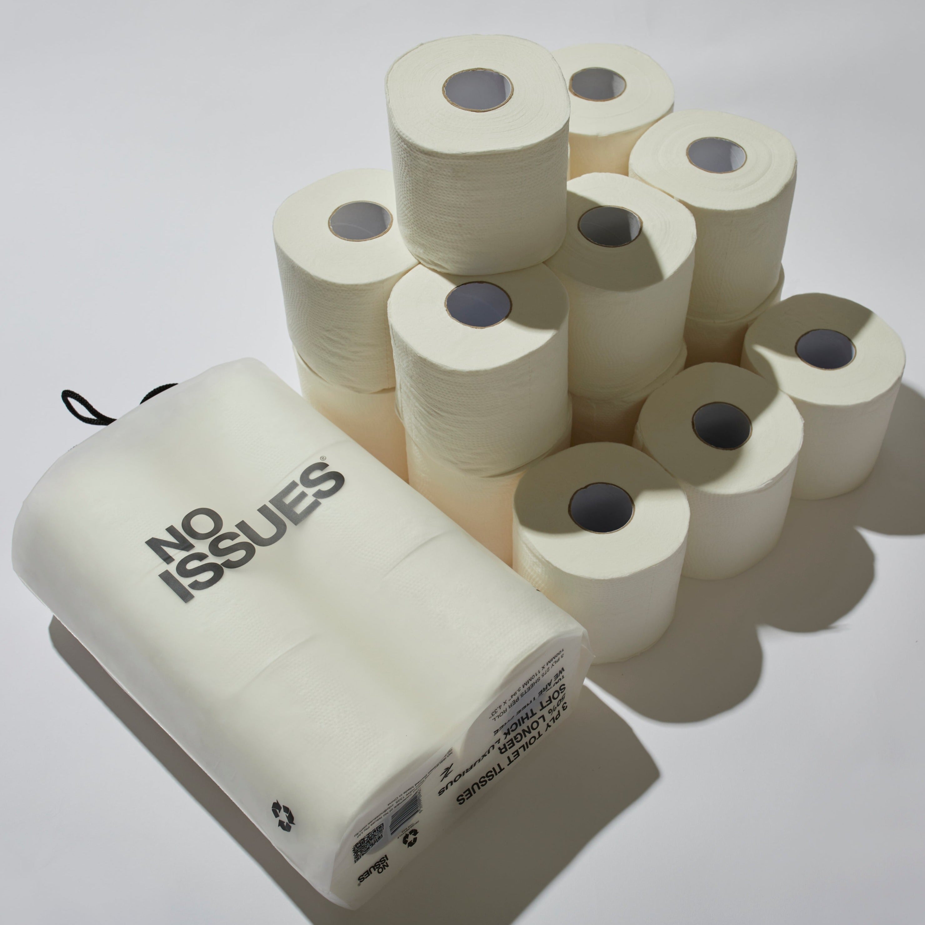 Reusable Bag Toilet Paper 6 Packs 36 Rolls (Black & White)