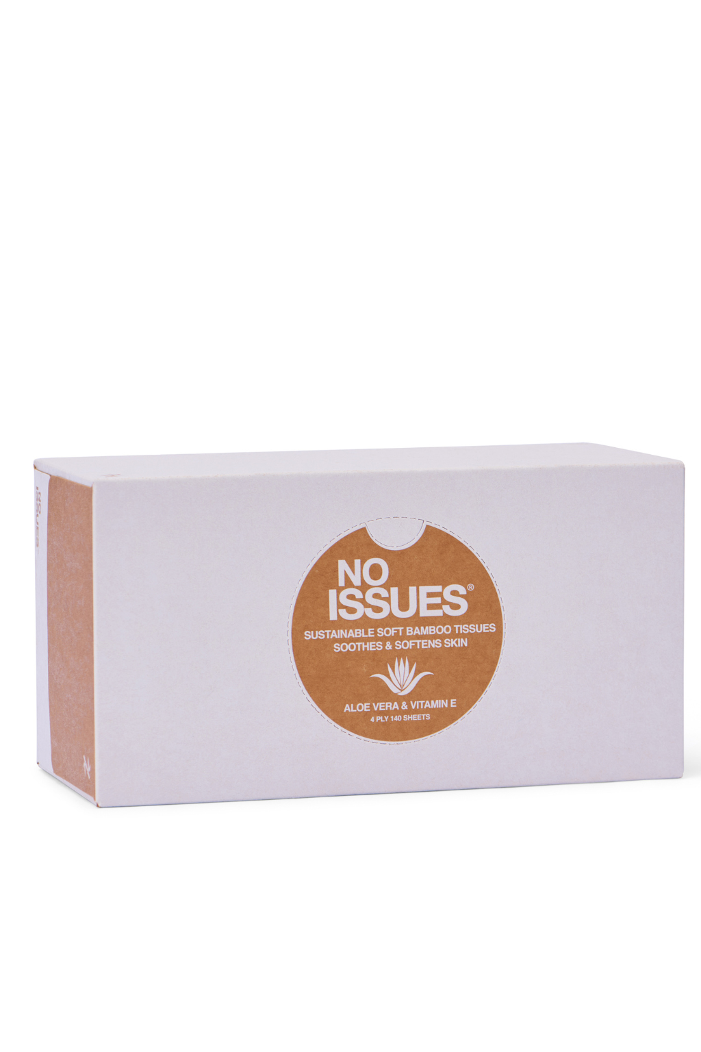 No Issues 4Ply Tissues With Aloe Vera & Vitamin E Assorted 140 pack 100% Bamboo (Vanille colorway)