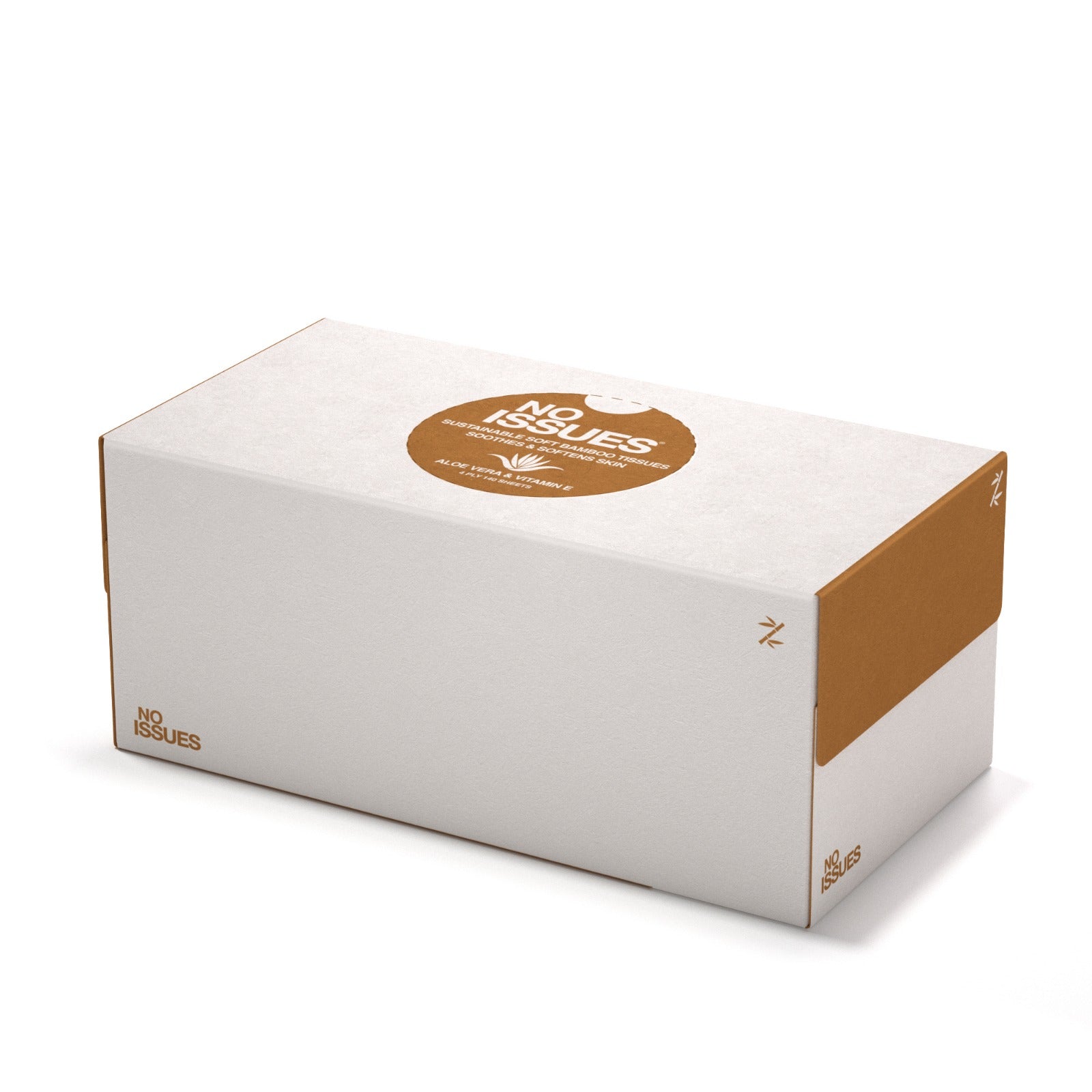 No Issues 4Ply Tissues With Aloe Vera & Vitamin E Assorted 140 pack 100% Bamboo